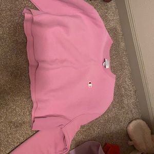 Pink champion cropped sweater
